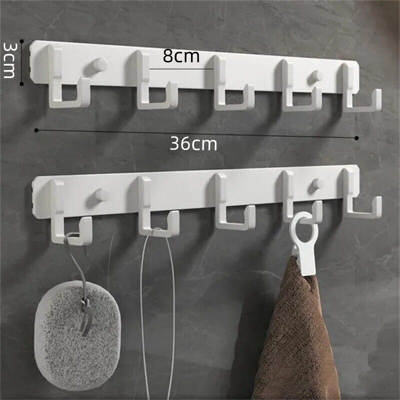 Key Holder Rack With 3 To 7 Hooks Wall Mounted