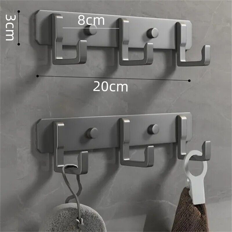 Key Holder Rack With 3 To 7 Hooks Wall Mounted