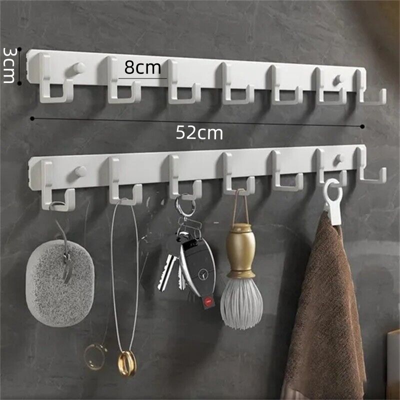 Key Holder Rack With 3 To 7 Hooks Wall Mounted