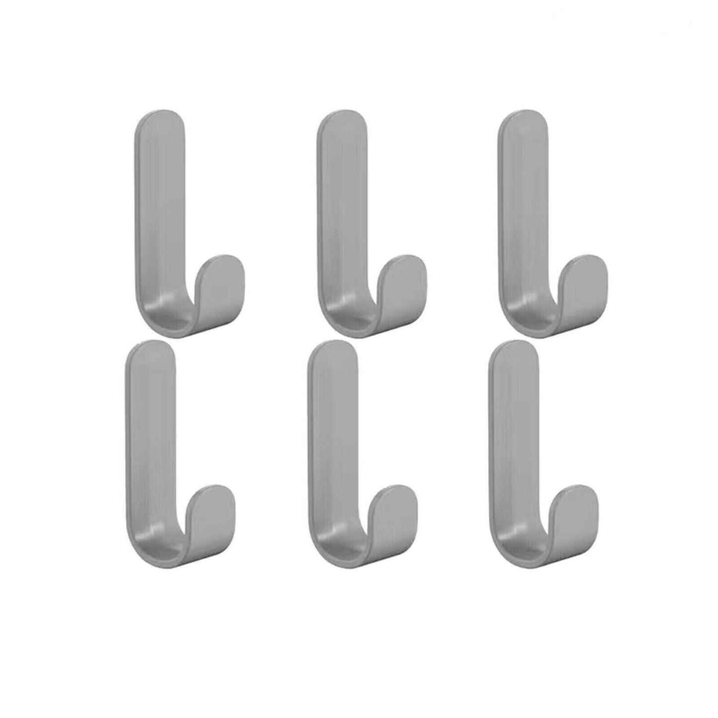 Self Adhesive Key Holder Storage Hooks Wall Mounted Pack of 6