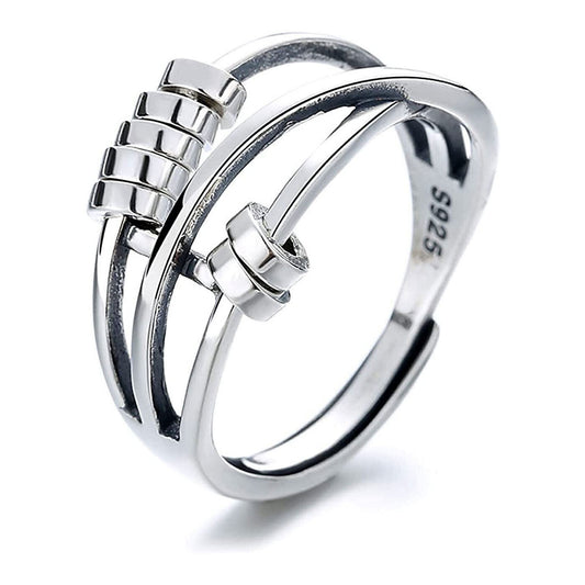 Silver Spinning Fidget Ring