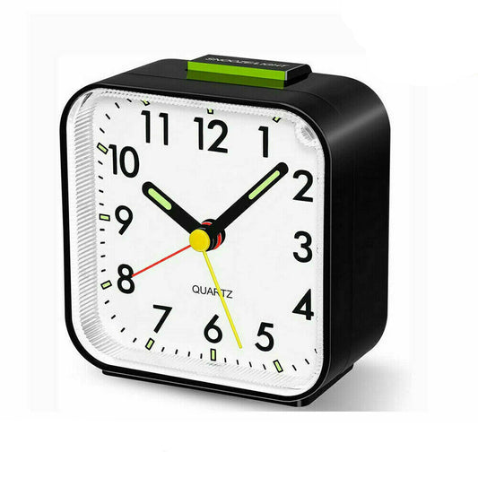 Analogue Bedside Alarm Clock With Night Light