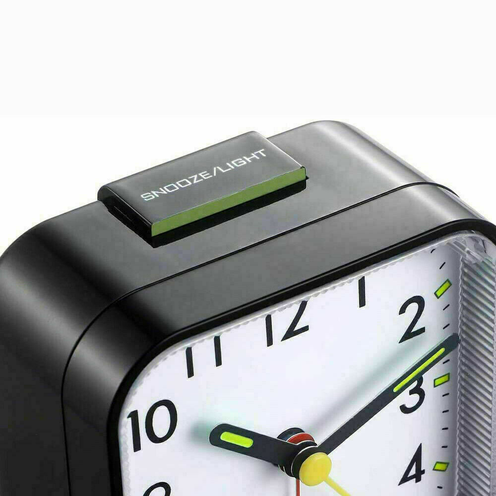 Analogue Bedside Alarm Clock With Night Light