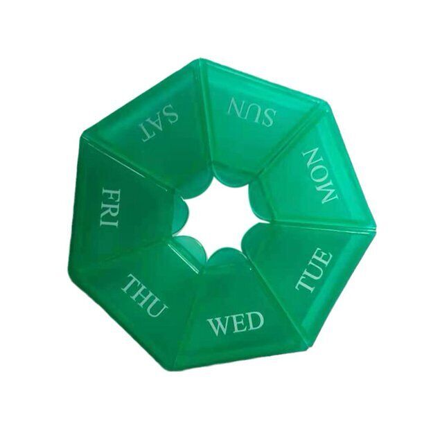 Weekly 7 Day Round Pill Box Medicine Tablet Organiser Storage Case