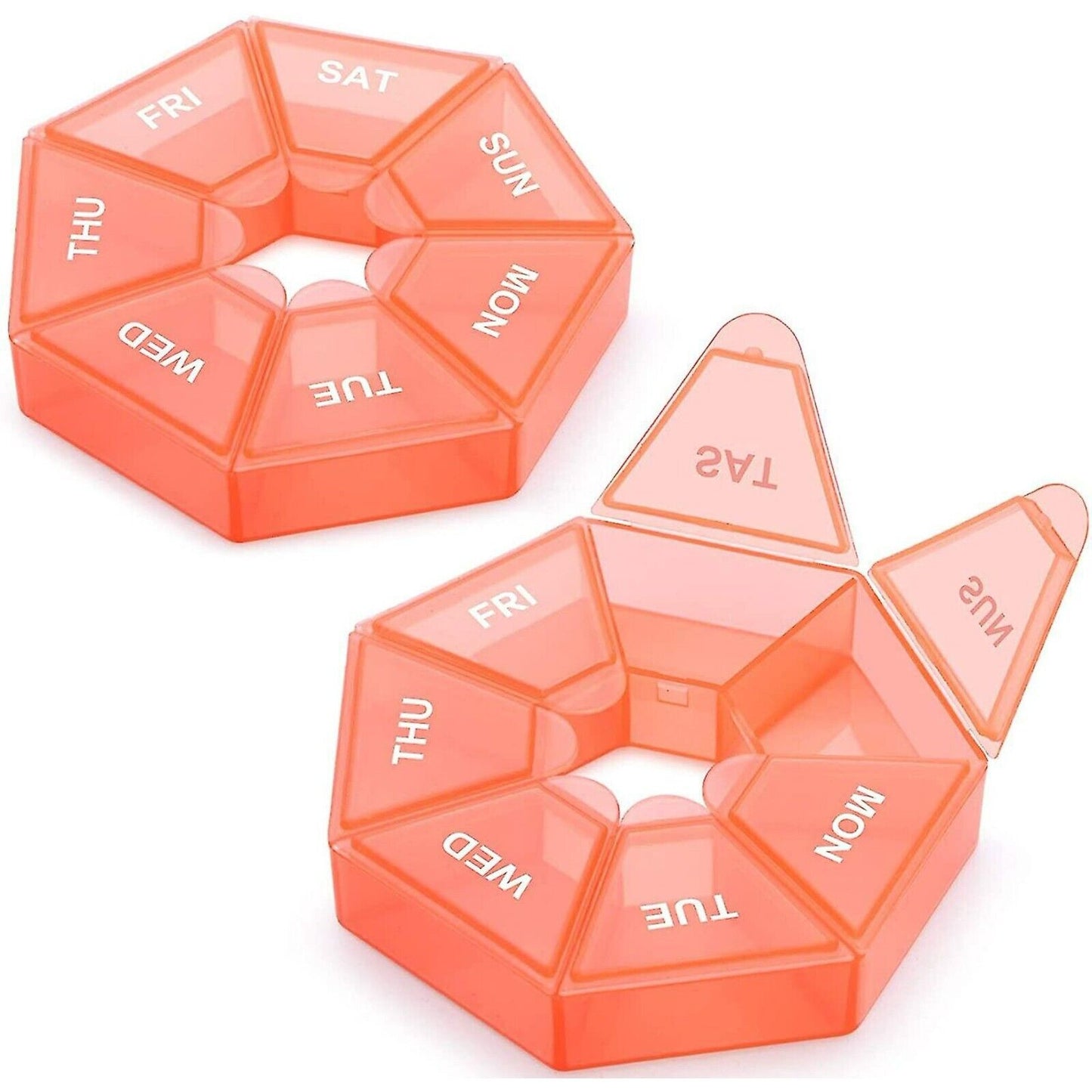 Weekly 7 Day Round Pill Box Medicine Tablet Organiser Storage Case