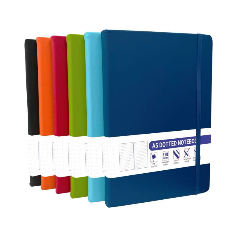 A5 Hardback Dotted Bullet Journal Notebook