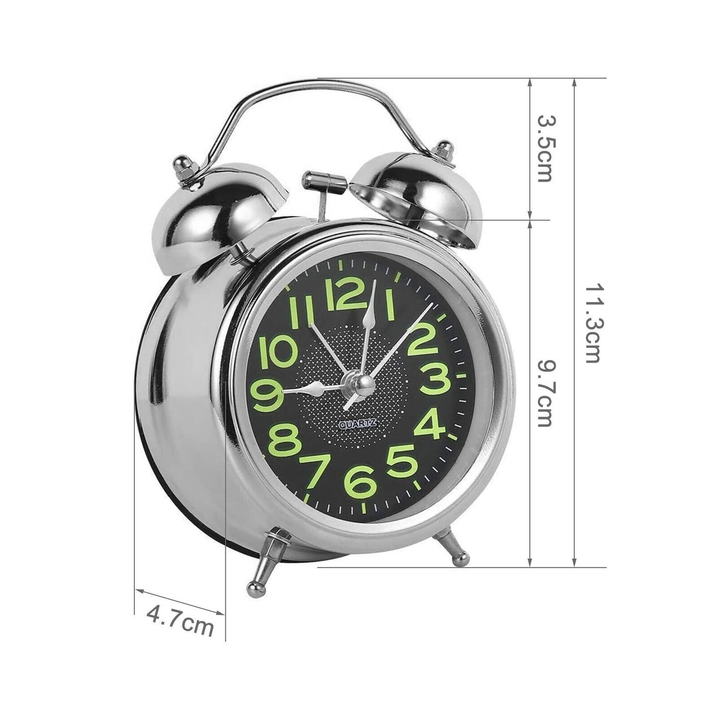 Analogue Loud Twin Bell Bedside Alarm Clock
