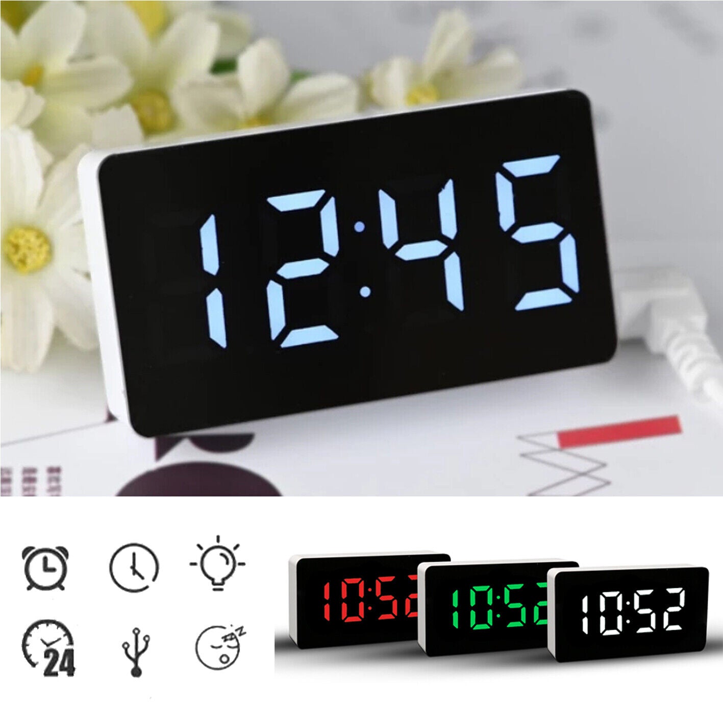 Digital Bedside Alarm Clock