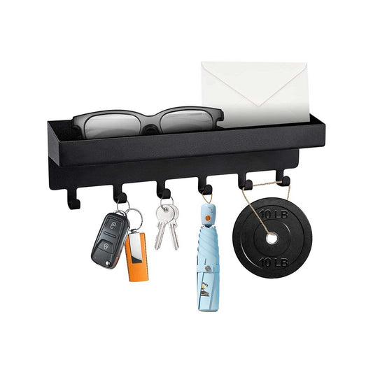 Key Holder Hooks With Tray Wall Mounted