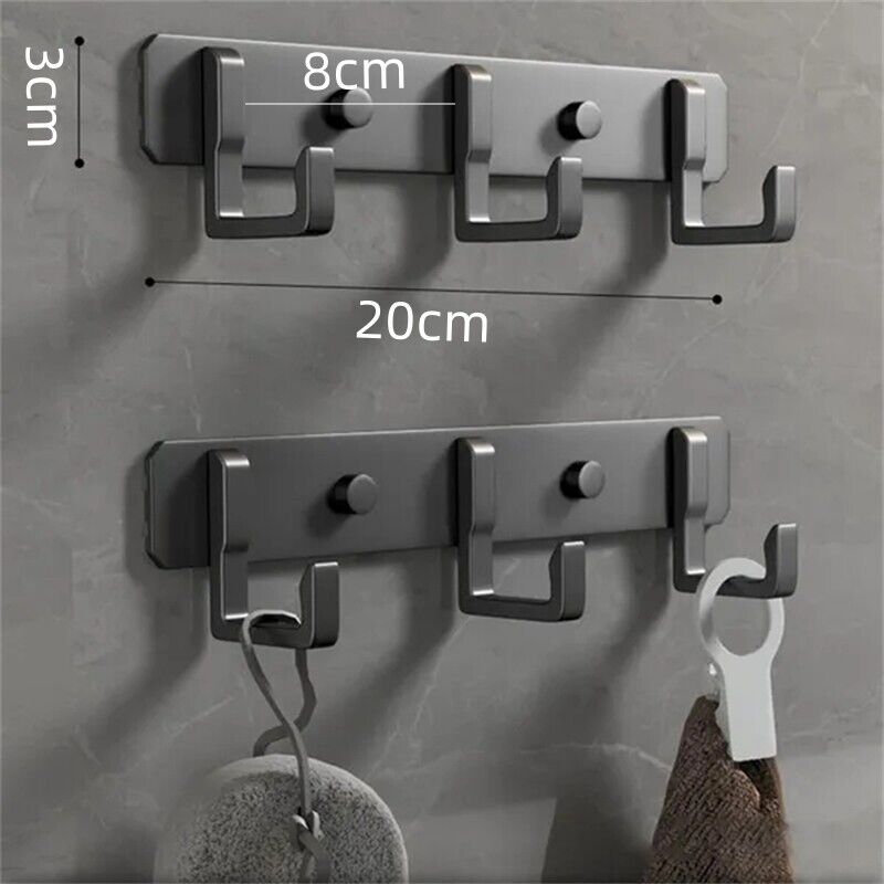 Key Holder Rack With 3 To 7 Hooks Wall Mounted