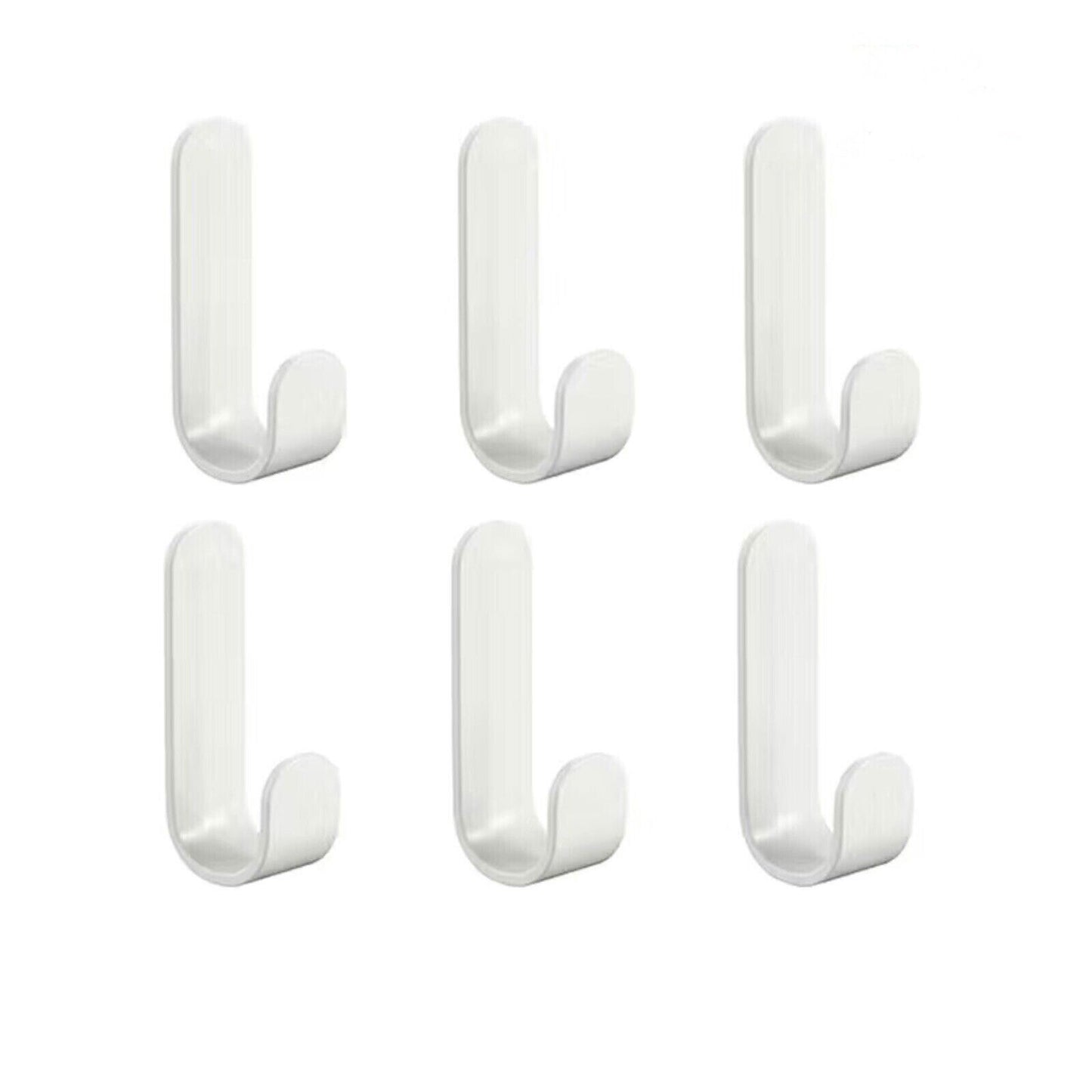 Self Adhesive Key Holder Storage Hooks Wall Mounted Pack of 6