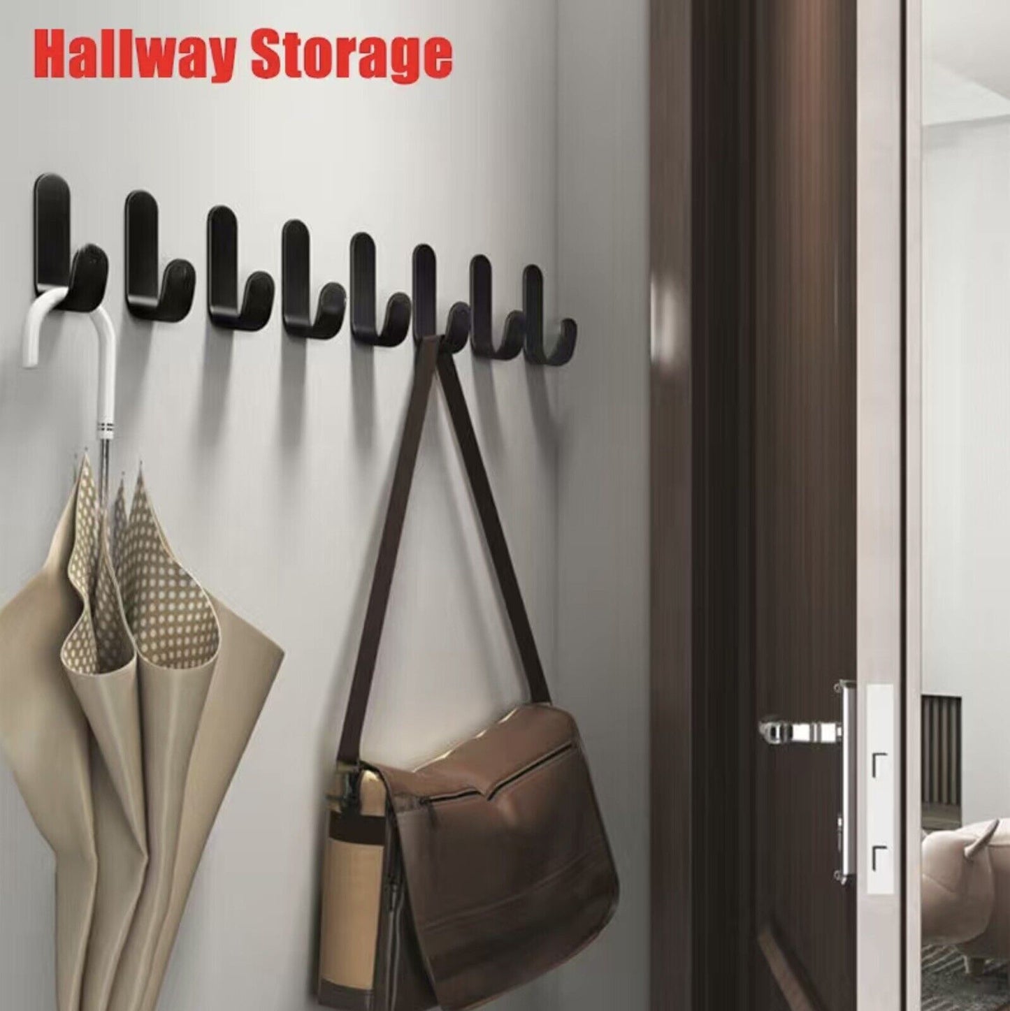 Self Adhesive Key Holder Storage Hooks Wall Mounted Pack of 6