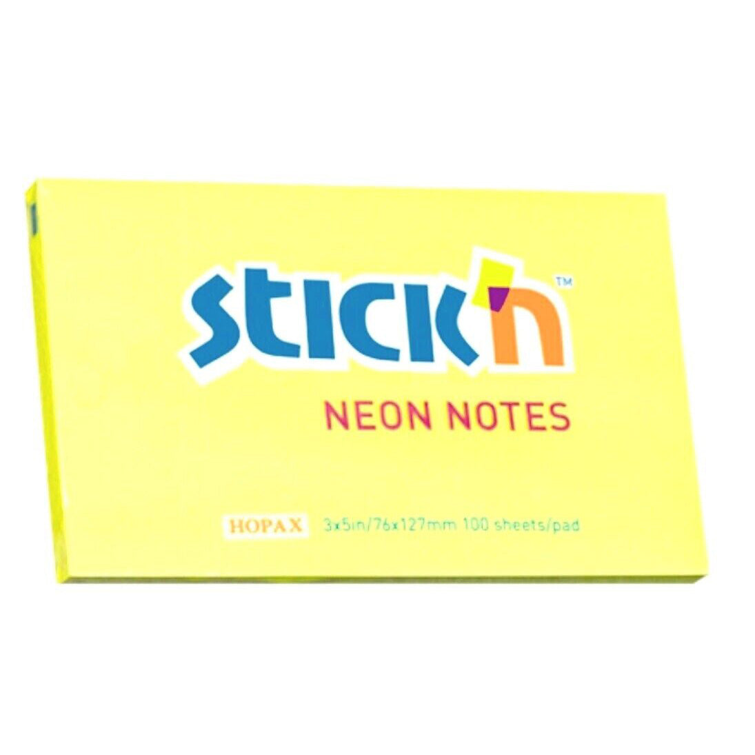 Sticky Notes Neon Pack of Three 76x127 mm