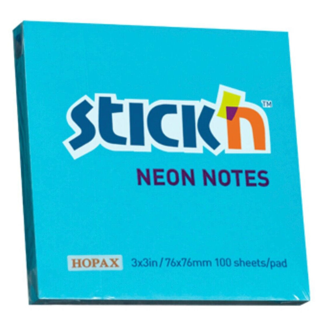 Sticky Notes Removable Reminder Pads Neon Square 76x76 mm Pack of 2