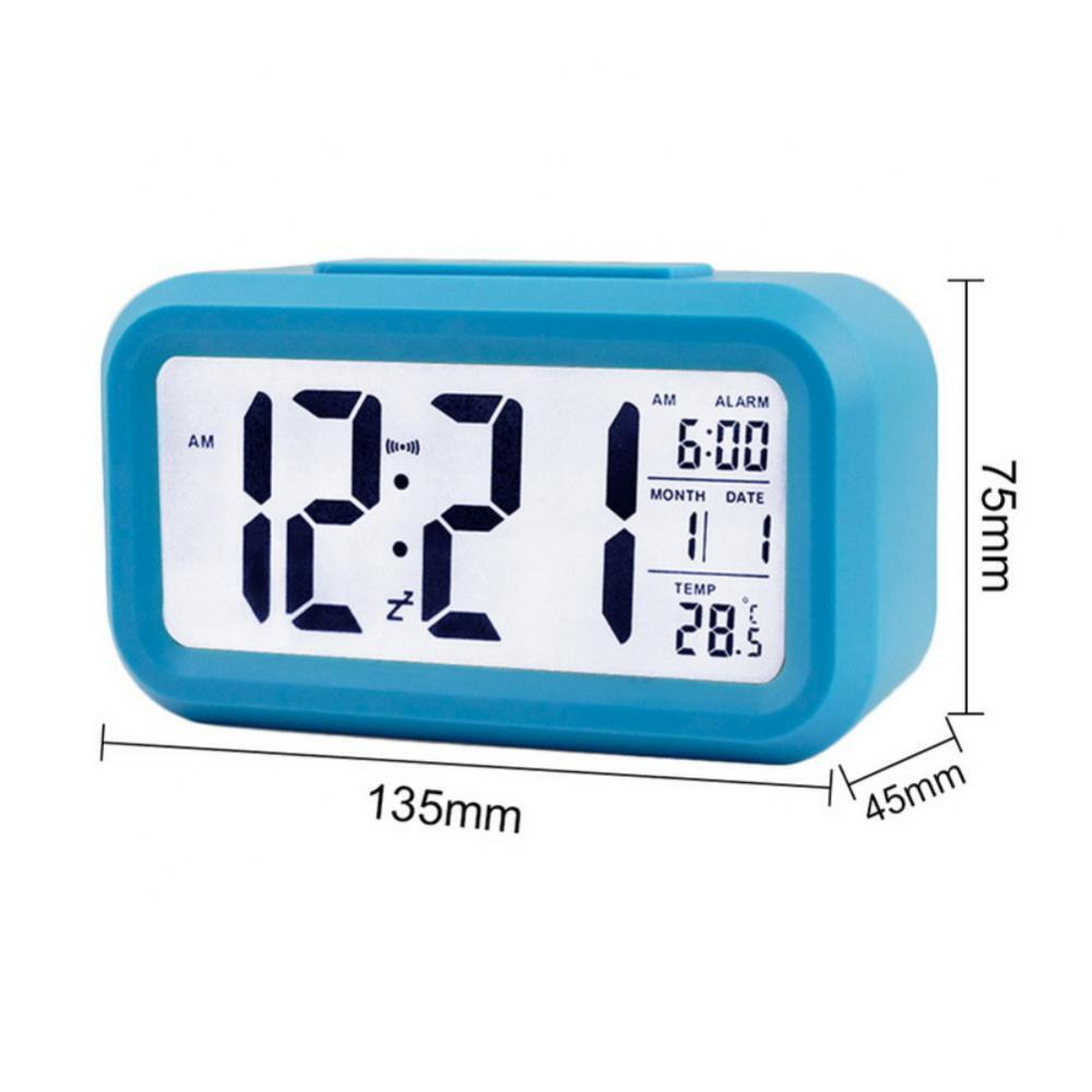 Digital Bedside Alarm Clock With Date And Temperature Display