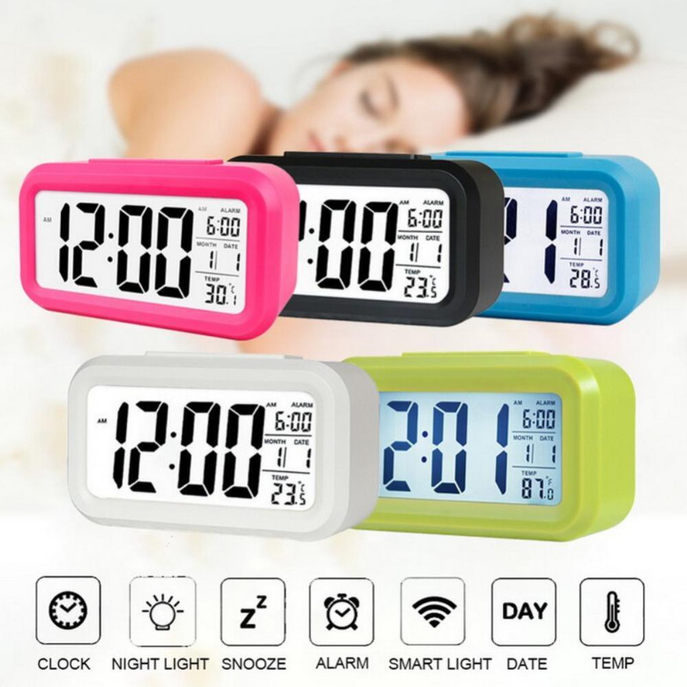 Digital Bedside Alarm Clock With Date And Temperature Display