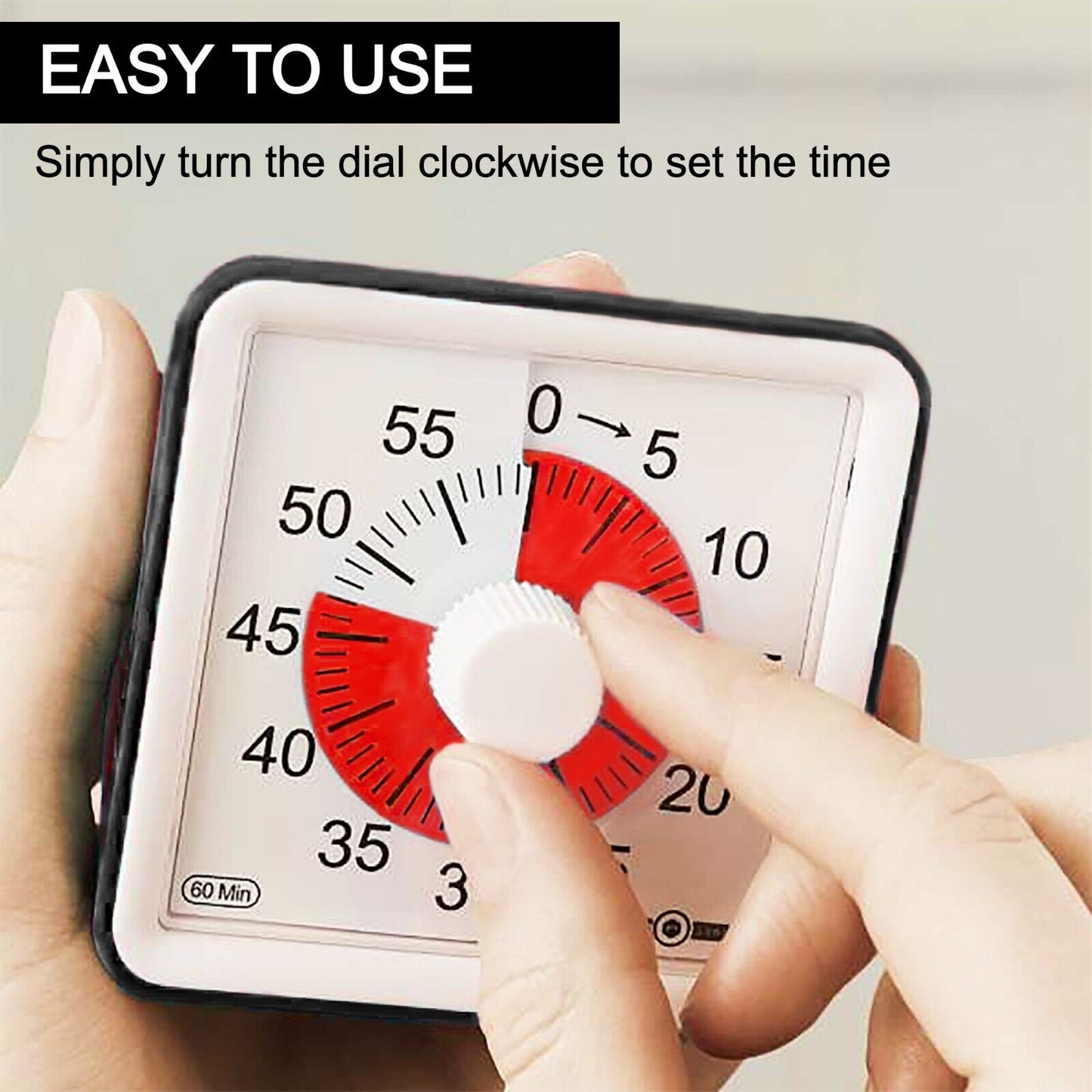 60 Minute Visual Timer Clock Time Management Tool