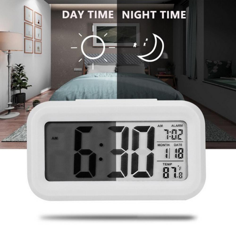 Digital Bedside Alarm Clock With Date And Temperature Display
