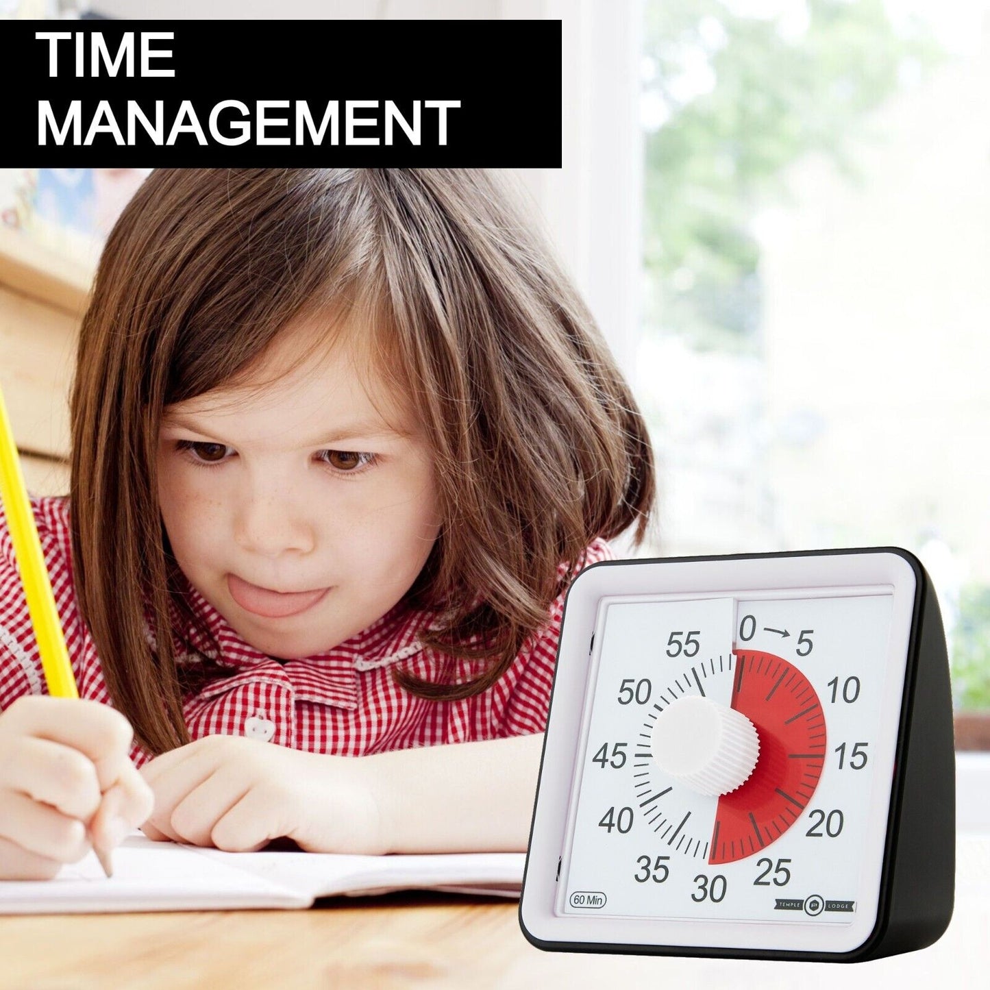 60 Minute Visual Timer Clock Time Management Tool