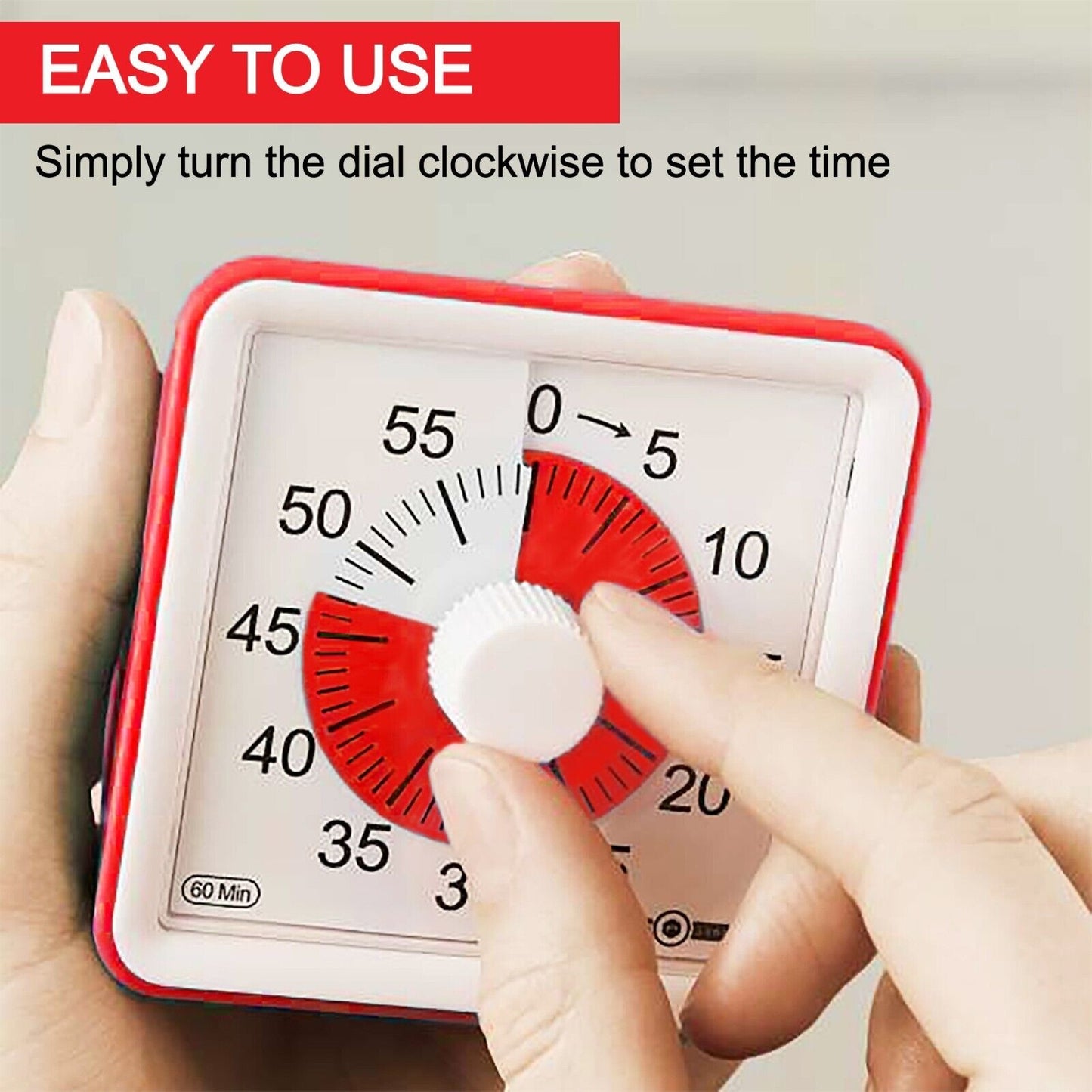 60 Minute Visual Timer Clock Time Management Tool