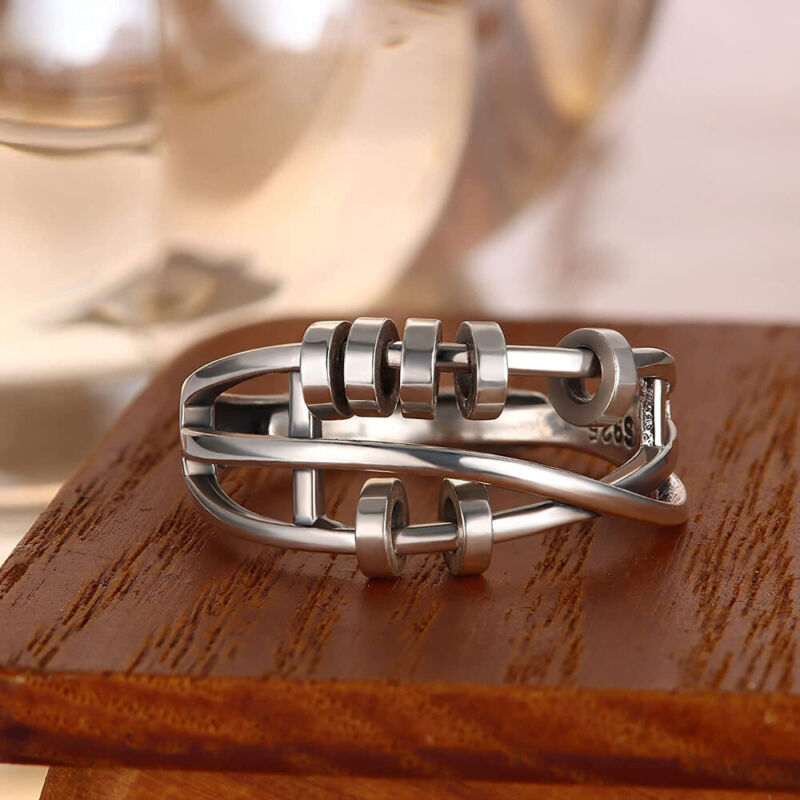 Silver Spinning Fidget Ring