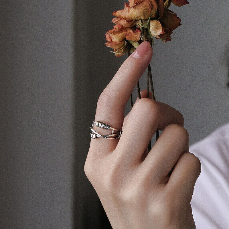 Silver Spinning Fidget Ring