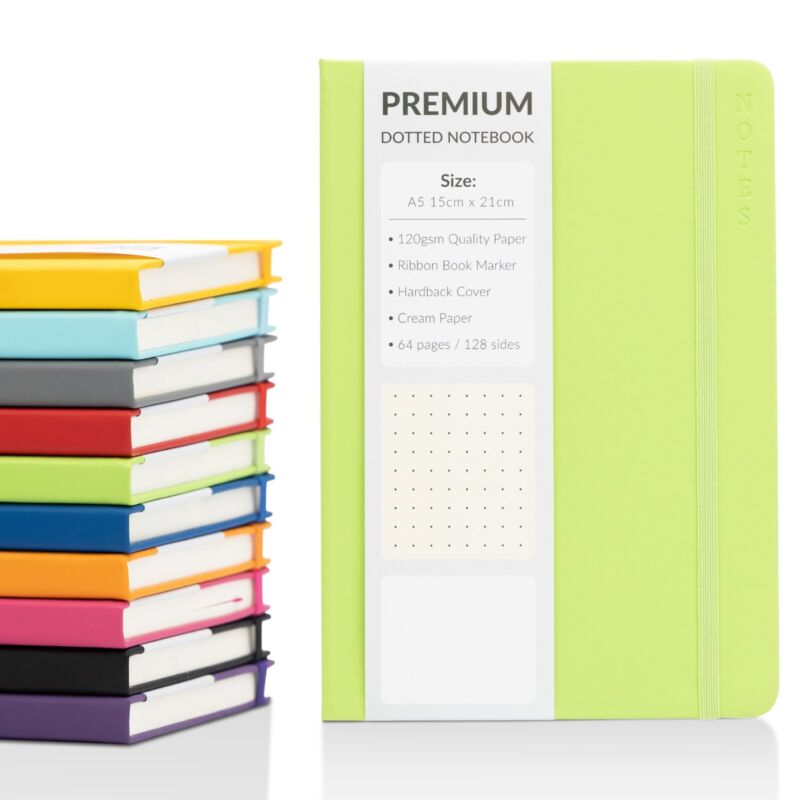 A5 Hardback Premium Dotted Bullet Journal Notebook