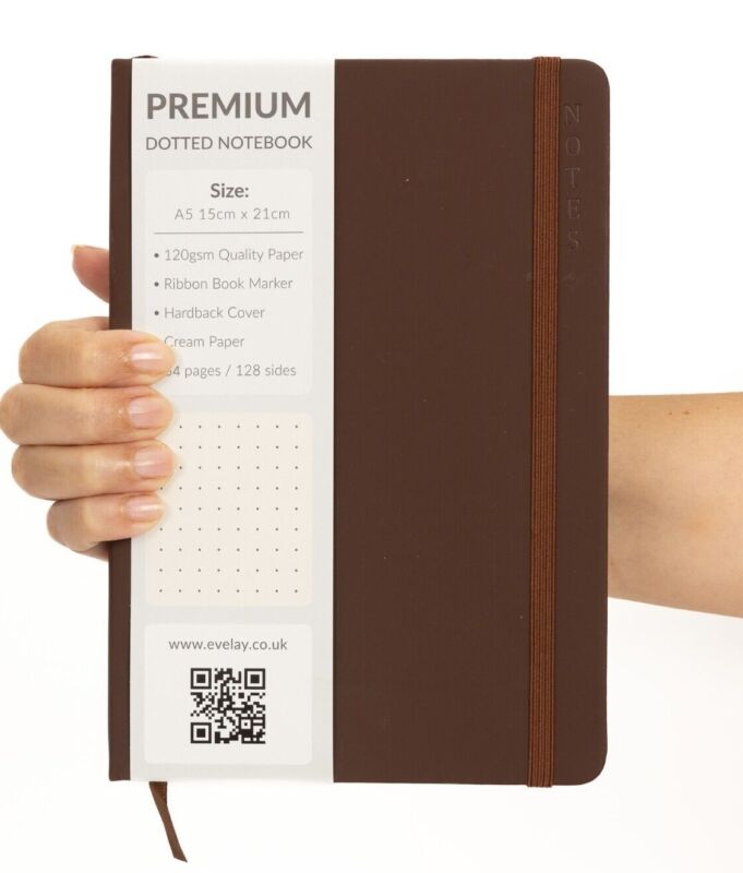 A5 Hardback Premium Dotted Bullet Journal Notebook