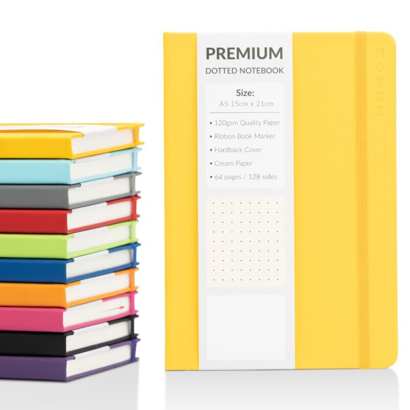 A5 Hardback Premium Dotted Bullet Journal Notebook